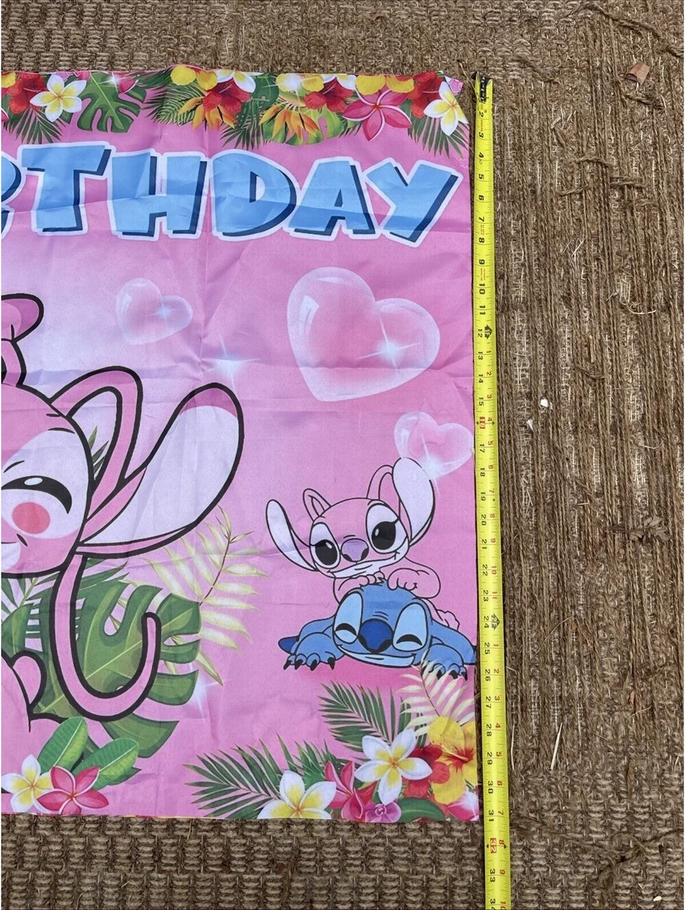 Lilo And Stitch Happy Birthday Banner 49 X 31 Inches